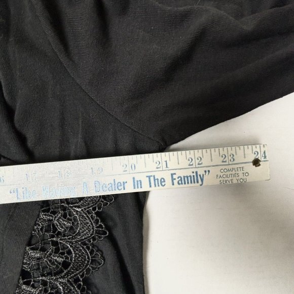 Live And Let Live Open Front Cardigan Black Lace Women’s 1X‎ Plus Waterfall EUC - Picture 4 of 8